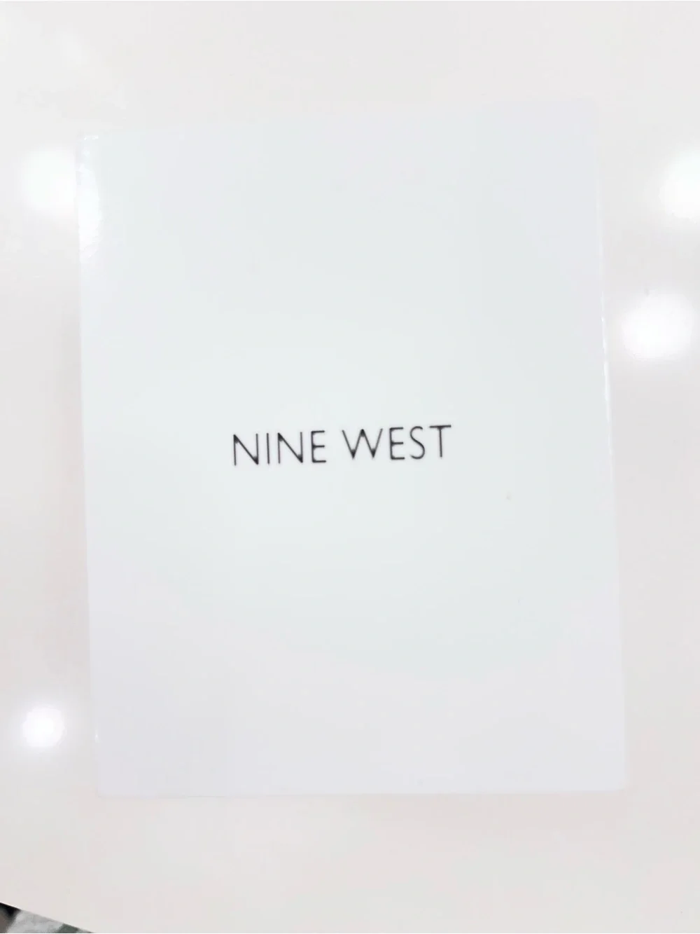 Nine West Black and Gold Round Face Leather Strap Watch NWT